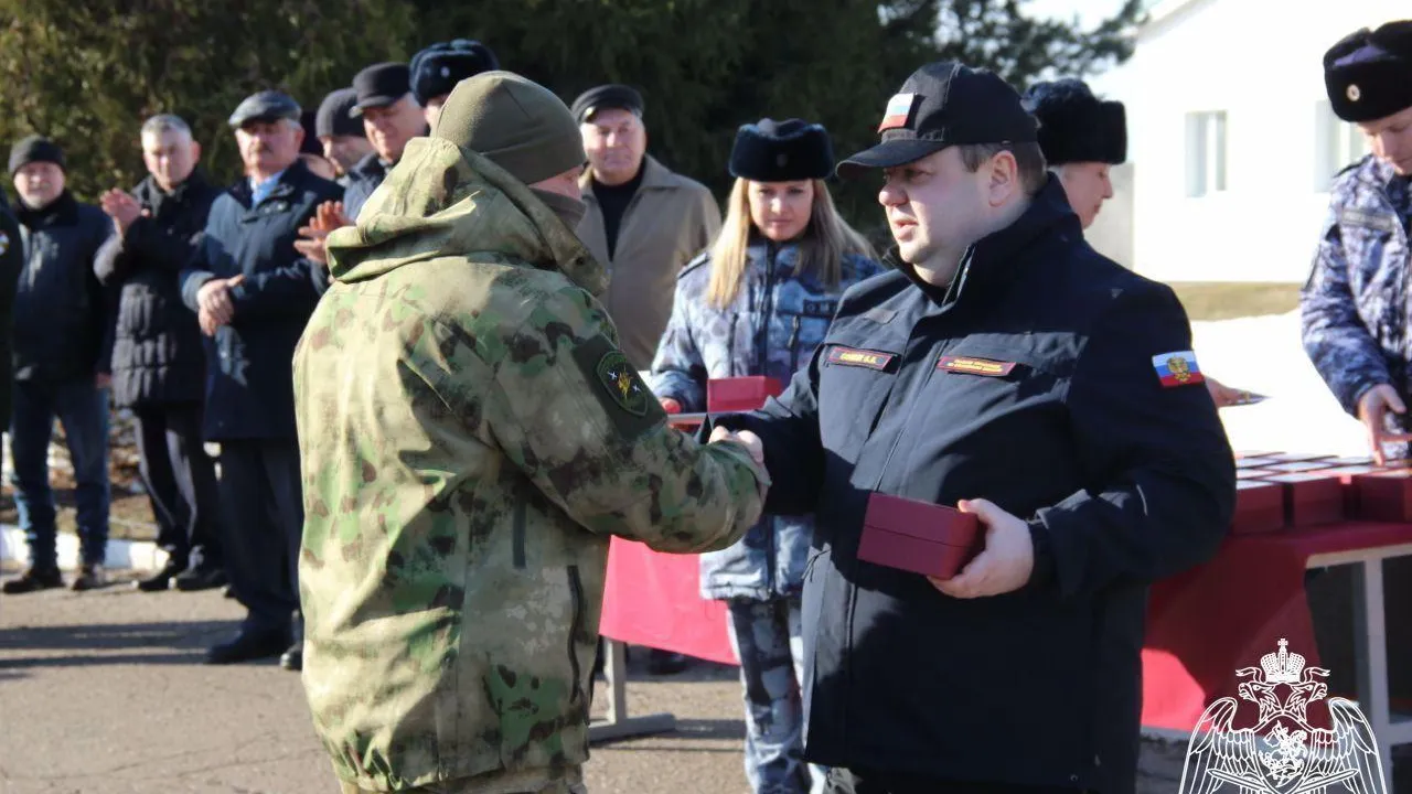 В Подмосковье встретили росгвардейцев, вернувшихся после выполнения задач из зоны СВО