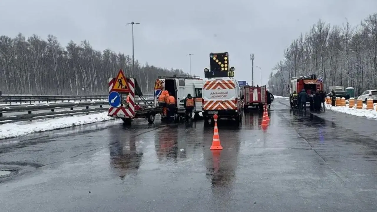 На трассе М-1 в Подмосковье отработали ликвидацию крупного ДТП