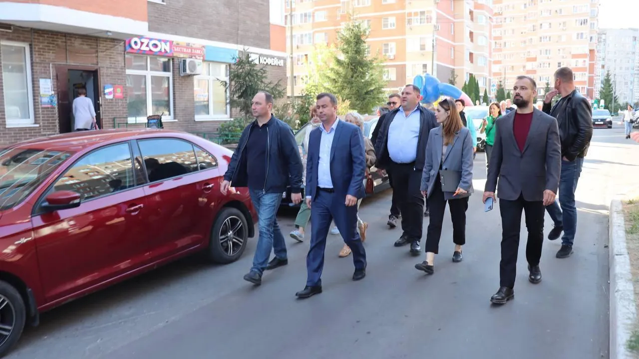 Ремонт асфальта провели во дворе дома № 38 по улице Калинина в Ступине