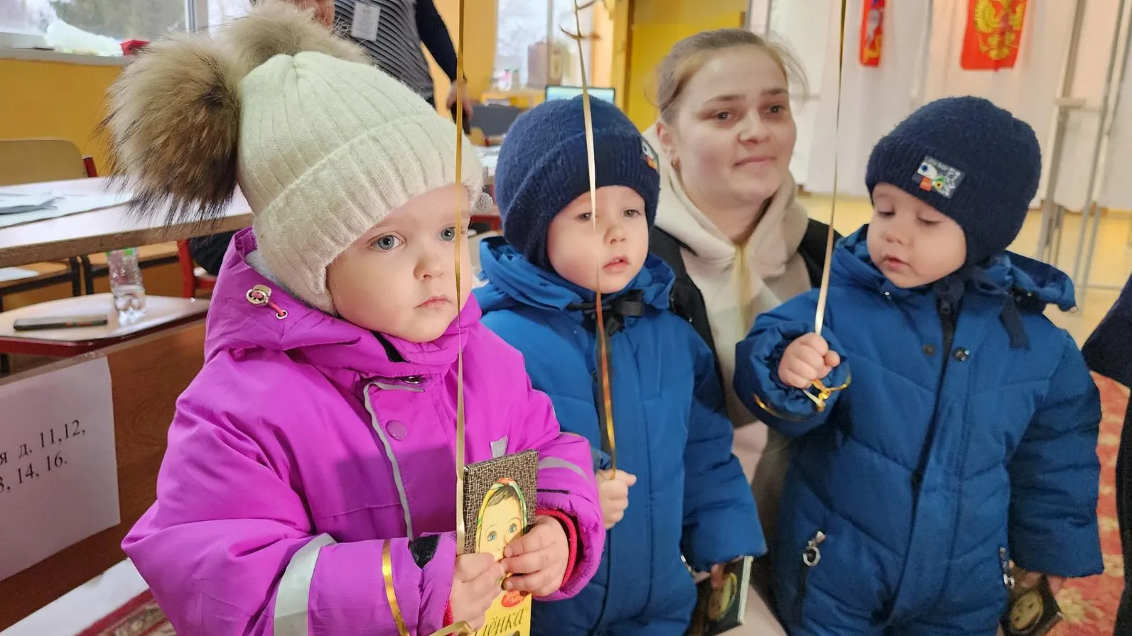 Многодетная мама из Домодедова голосовала вместе с детьми