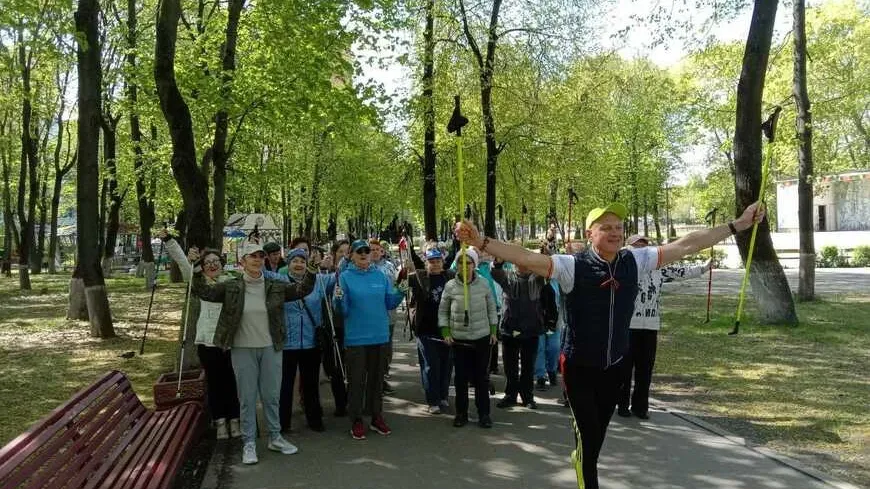 Тренировки ко Всемирному дню скандинавской ходьбы прошли в Подольске