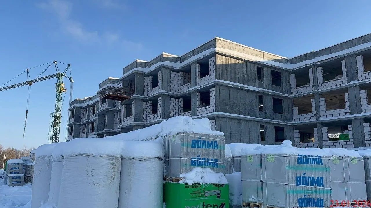 В Зарайске завершили монолитные работы в доме для переселенцев из аварийного жилья