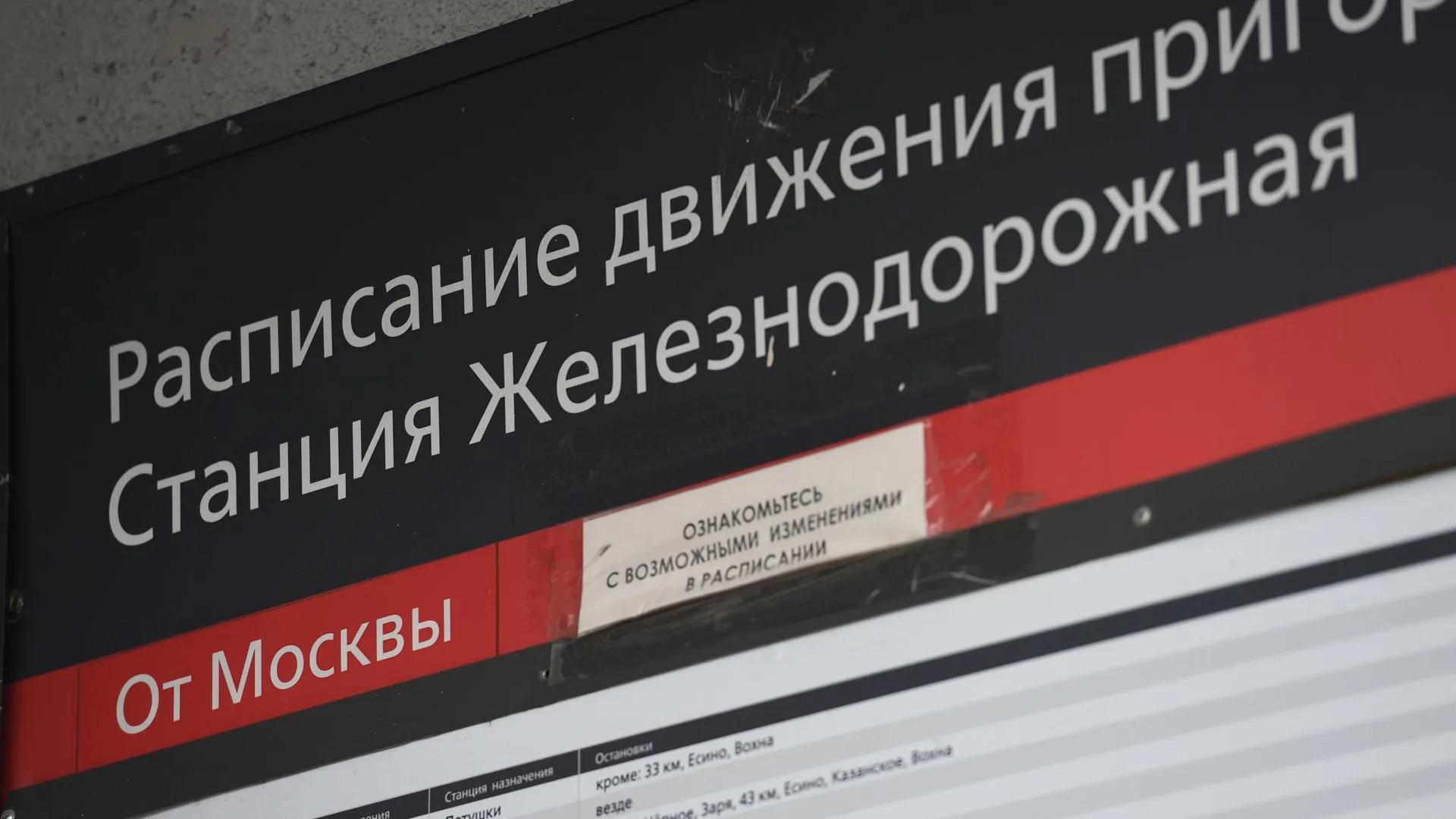 Одну из платформ на ж/д станции Железнодорожная в Балашихе закрыли из‑за реконструкции