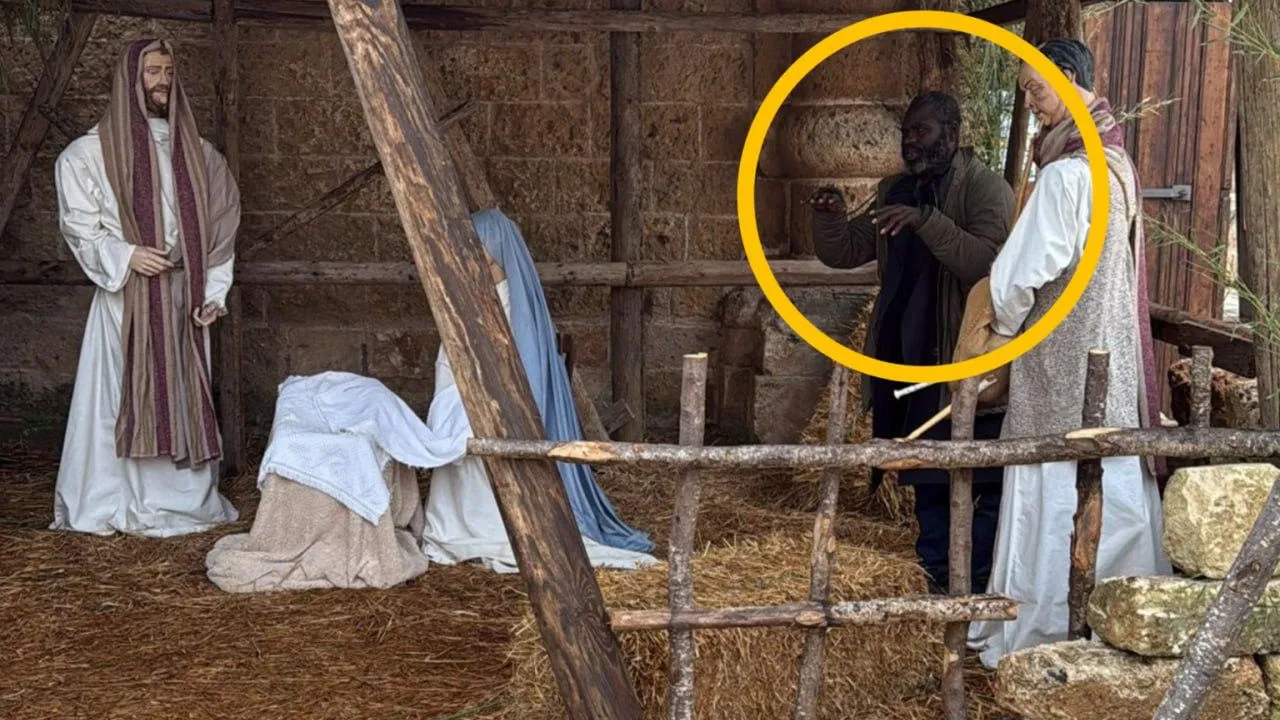 Лишней «фигурой» в рождественской композиции стал беглец из Ганы