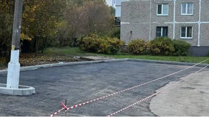 Парковку на 35 машино‑мест построили в микрорайоне Климовск Подольска