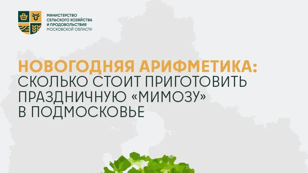 Минсельхоз Подмосковья подсчитал стоимость салата «Мимоза» к Новому году