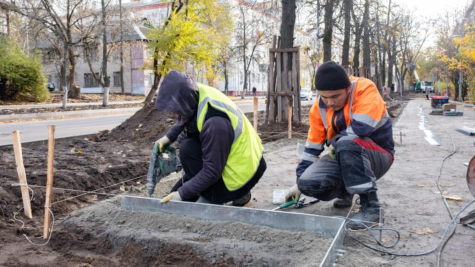 Благоустройство улицы Первомайской в Лыткарине завершено на 70 процентов