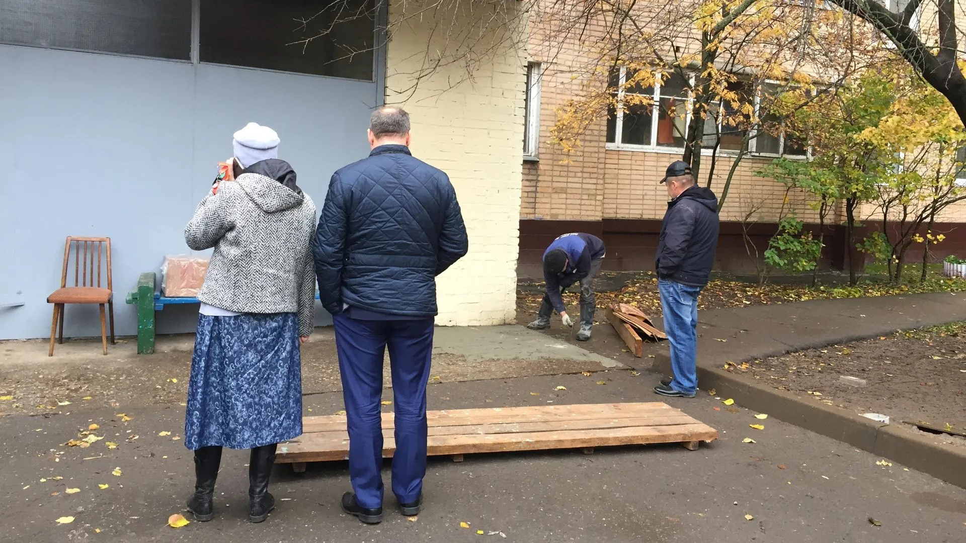 В Подольске приступили к ремонту фасадов двух домов на улице Революции