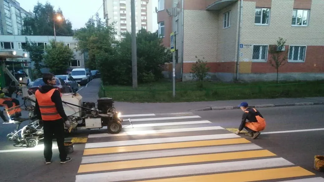 Разметку нанесут на дороги в Люберцах до 1 сентября
