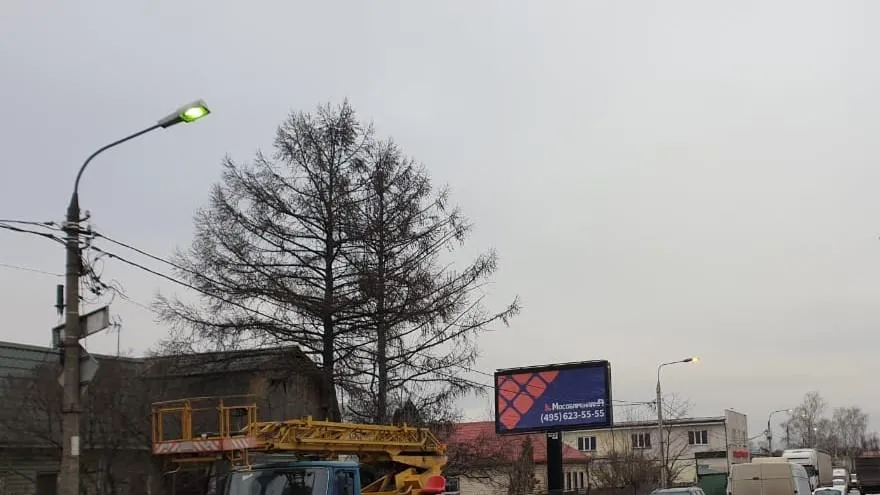 Уличное освещение восстановили в микрорайоне Салтыковка Балашихи после жалобы жителя