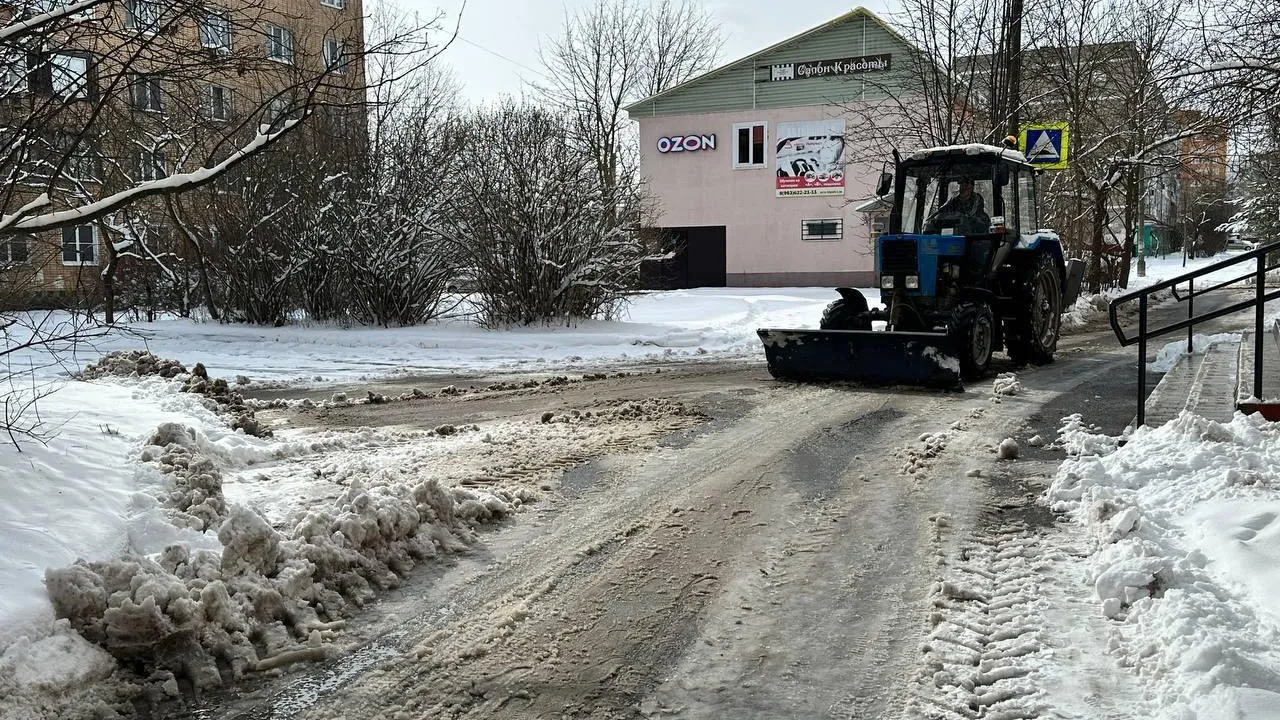 В Можайске для борьбы с последствиями снегопада применяют 20 единиц техники