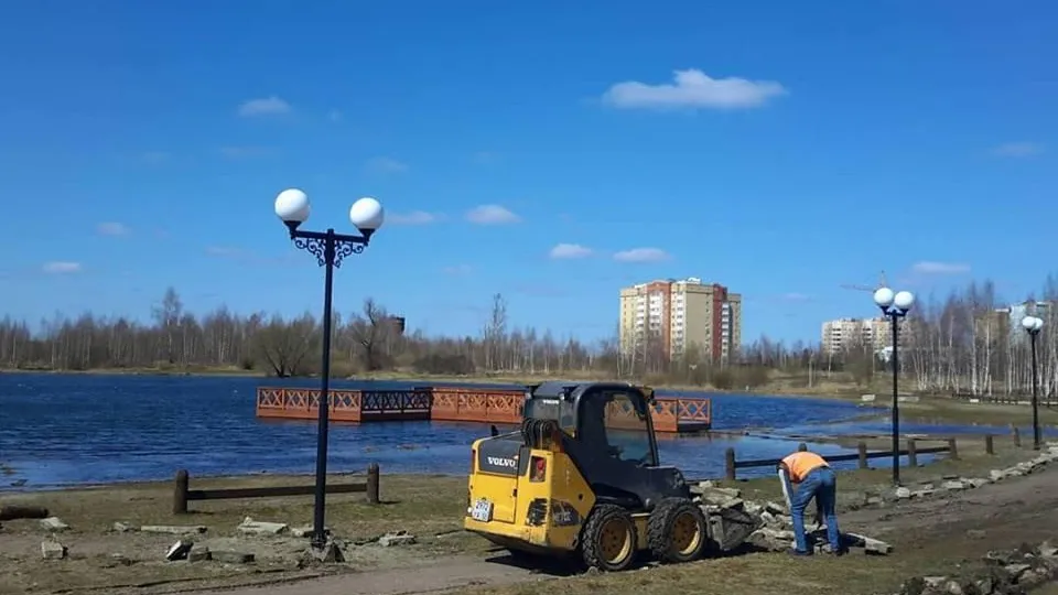 В Электрогорске благоустраивают берег озера Стахановское
