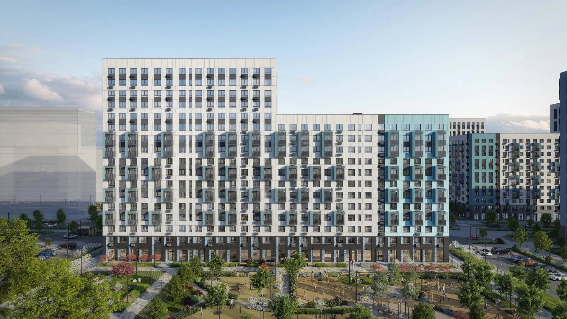 В Домодедове продолжается строительство ЖК «Прибрежный парк»