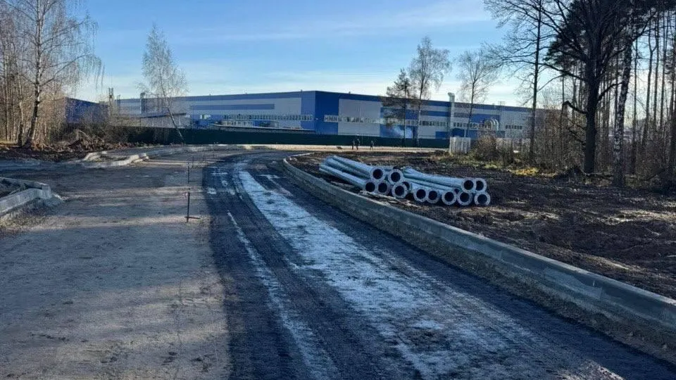 В Лобне улице Гагарина начали укладку асфальта