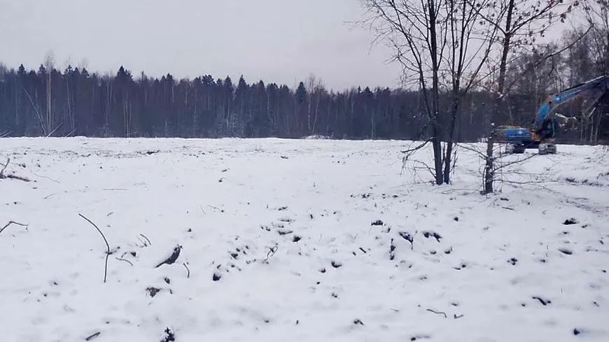 Здание недостроенного пансионата снесли в деревне Аксаково в Мытищах
