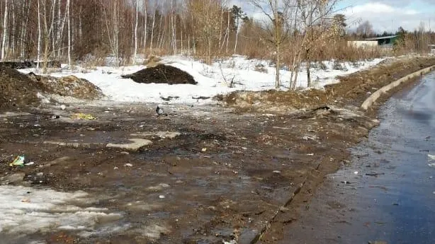 Мусорный навал убрали с дороги по просьбе жителя в Красногорске