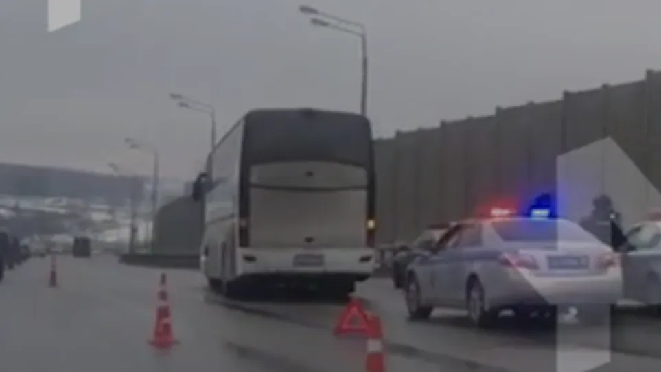 Видео с места массового ДТП на Калужском шоссе в Москве