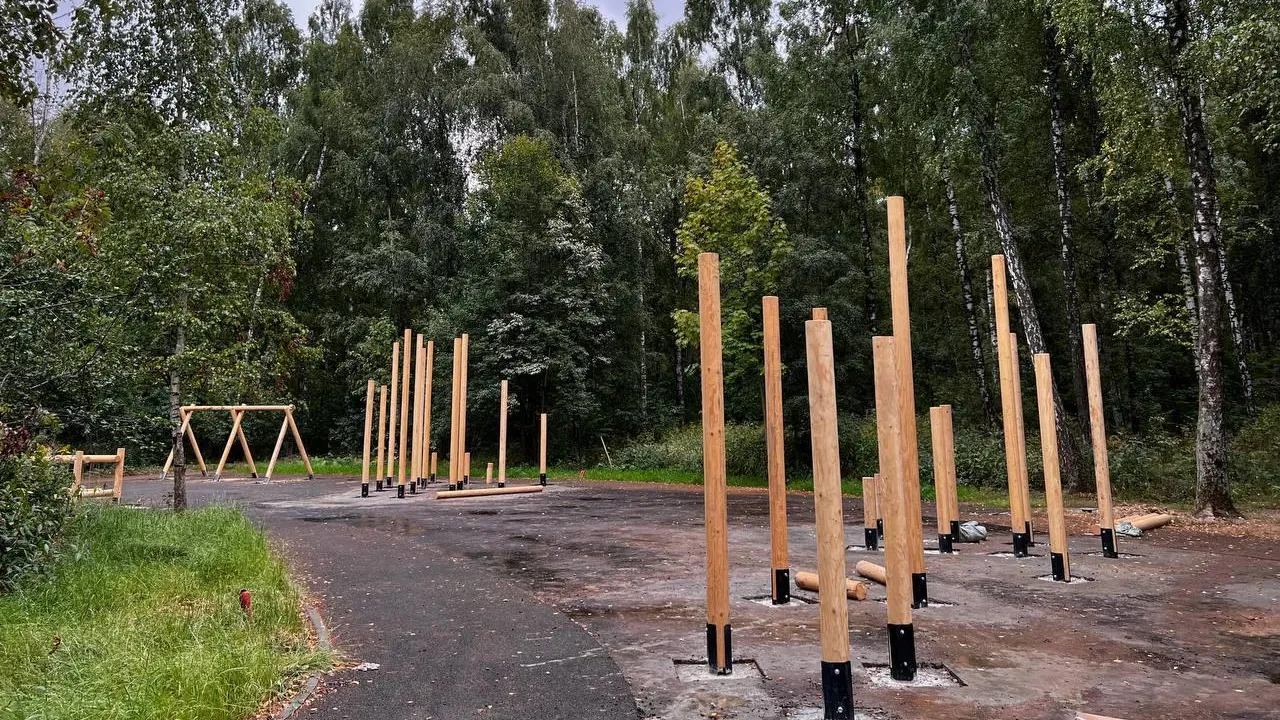 В Домодедове наполовину выполнили благоустройство парка «Взлет»