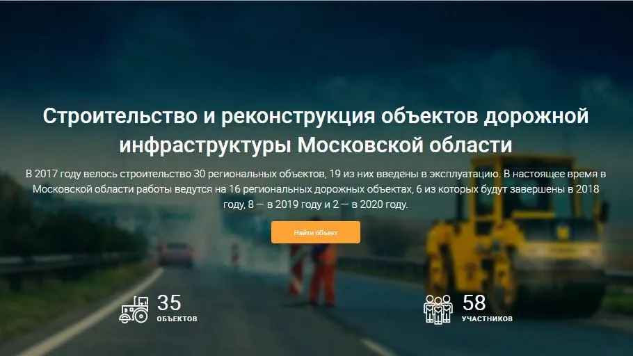 Портал «Добродел» теперь показывает ход строительства и реконструкции дорог в Подмосковье
