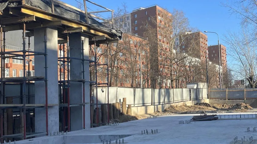 На пешеходном переходе в округе Люберцы завершено устройство фундамента