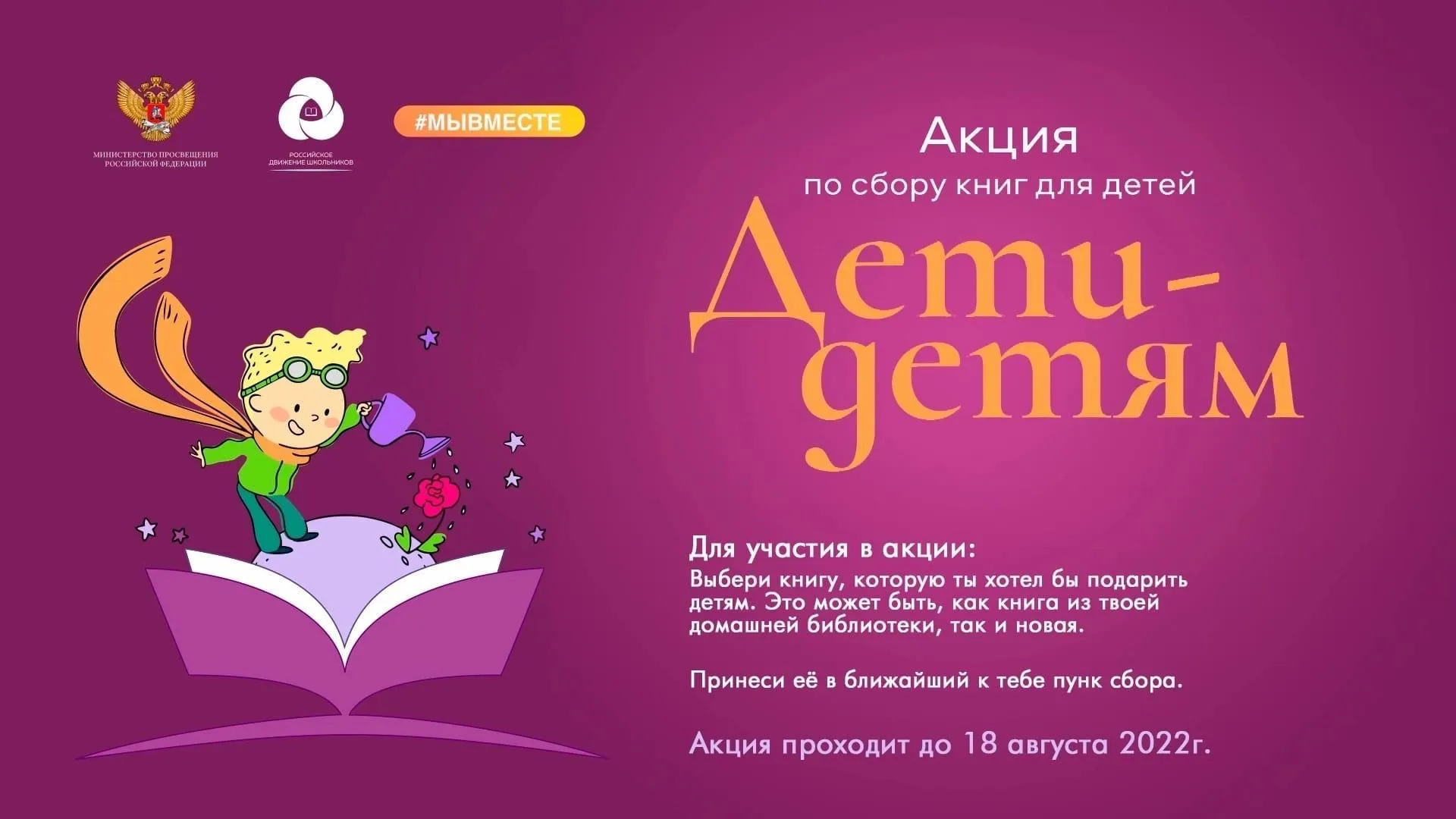 Акция по сбору книг для детей из ЛДНР пройдет в Домодедове до 18 августа