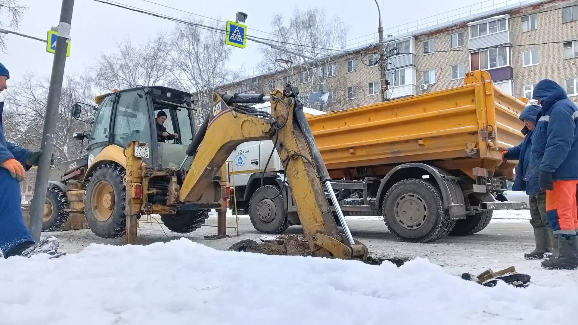 Утечку на магистральном водоводе в Щелкове устранена в день прорыва