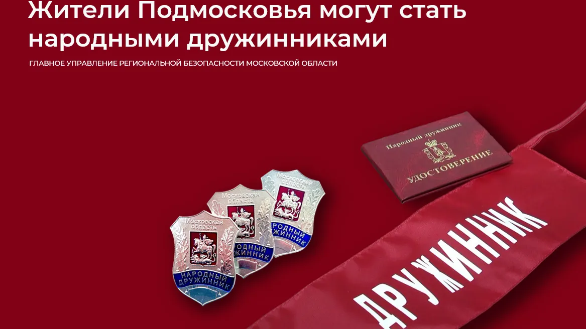 Жителям Подмосковья рассказали, как стать народным дружинником
