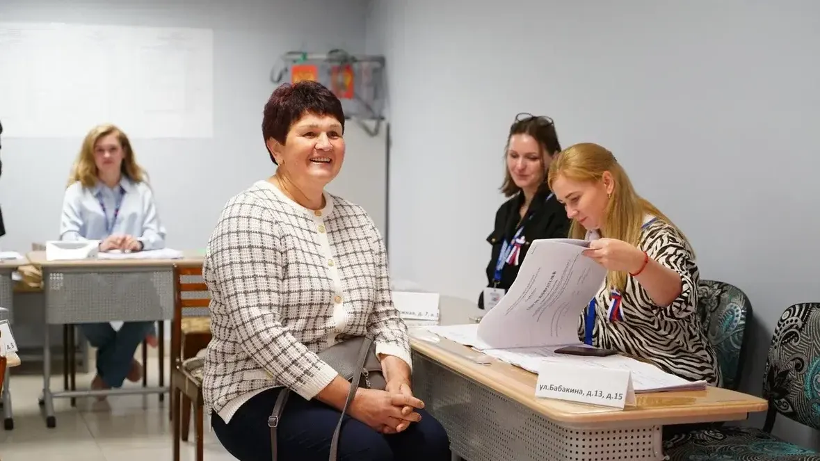 Российская легкоатлетка Ирина Худорошкина проголосовала на выборах в Химках