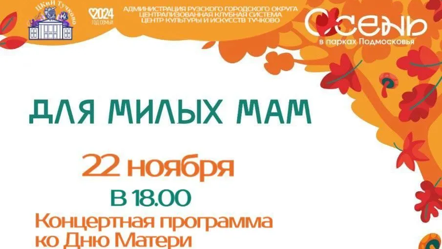 В подмосковном поселке Тучково пройдет праздничная программа ко Дню матери