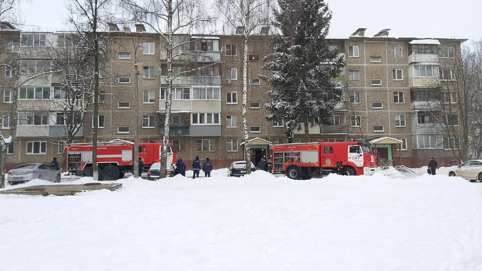 В Подольске во время пожара в квартире огнеборцы эвакуировали 7 человек