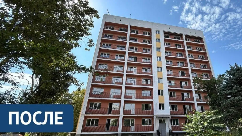 Подмосковные строители восстановили многоэтажку в Жовтневом районе Мариуполя