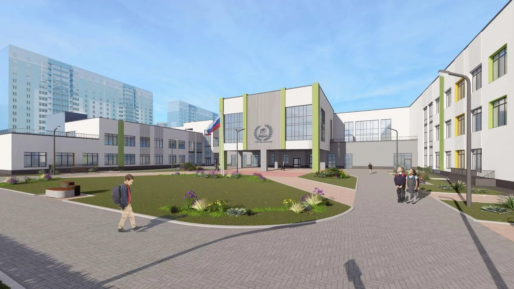 В Краснознаменске продолжается строительство образовательного комплекса на 770 мест