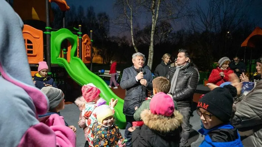 Новую игровую площадку открыли в деревне Лаговское Подольска