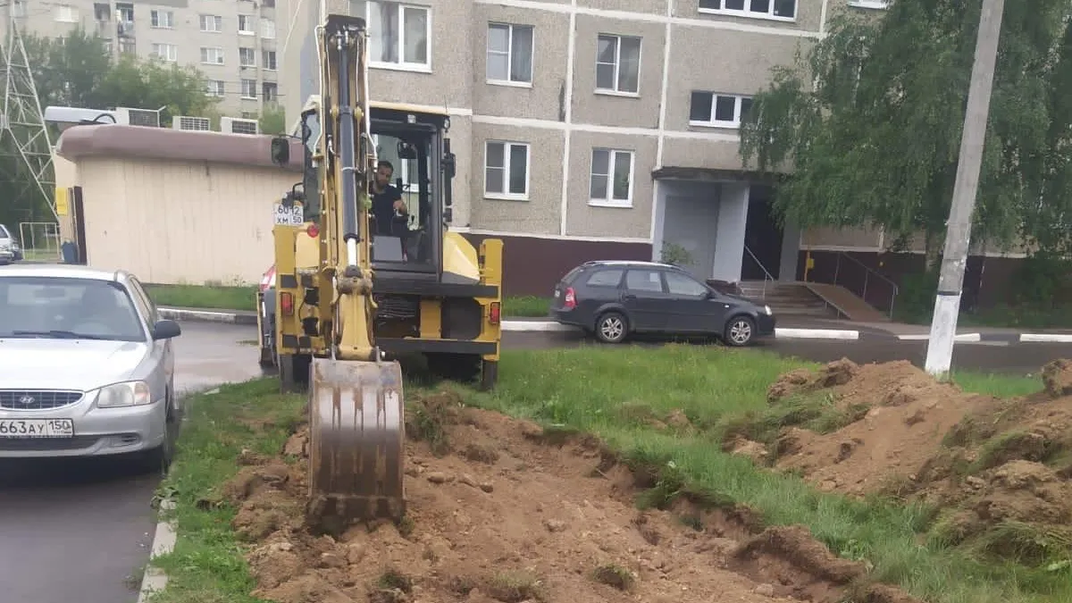 Тротуар начали строить на улице Молодежной в микрорайоне Климовск Подольска