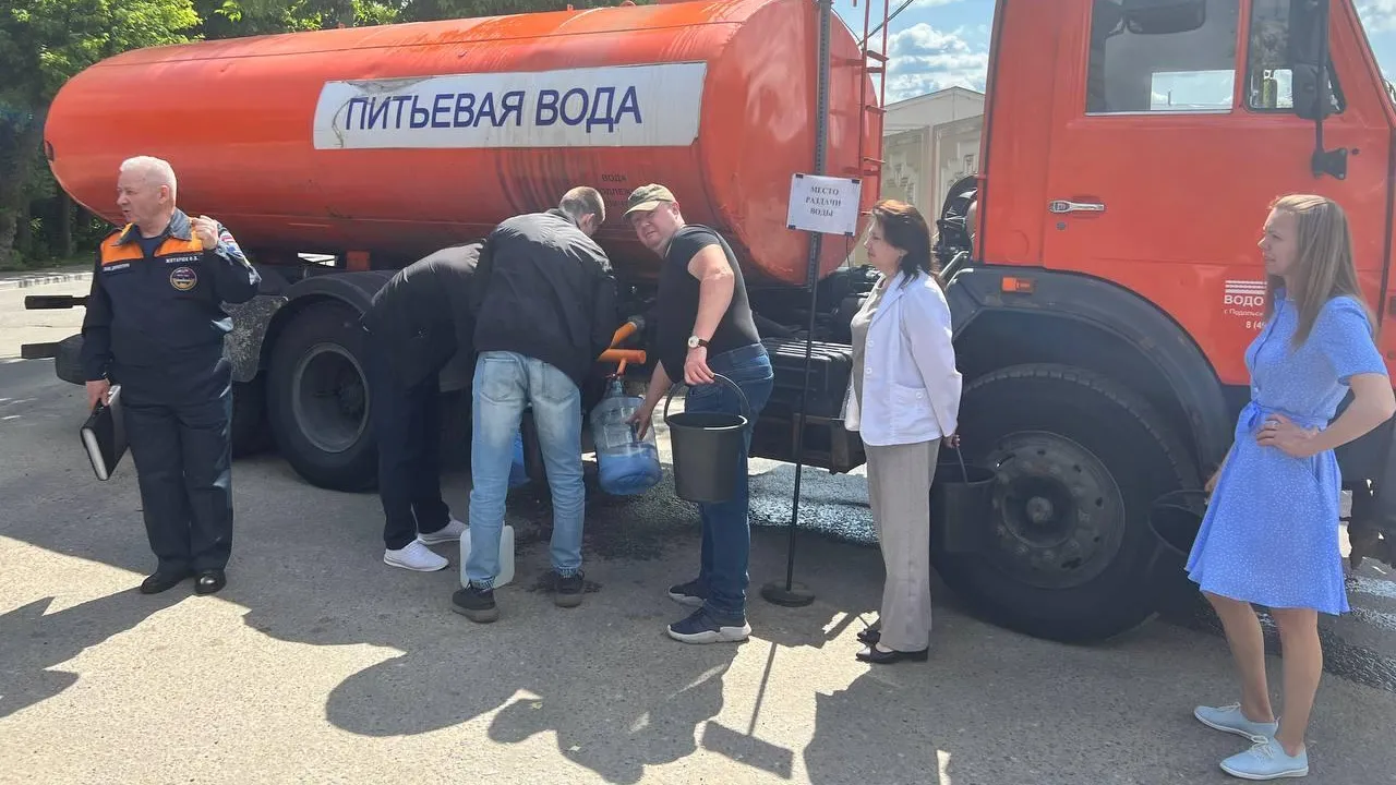 Водоканал Подольска провел учения по обеспечению населения питьевой водой в случае аварии