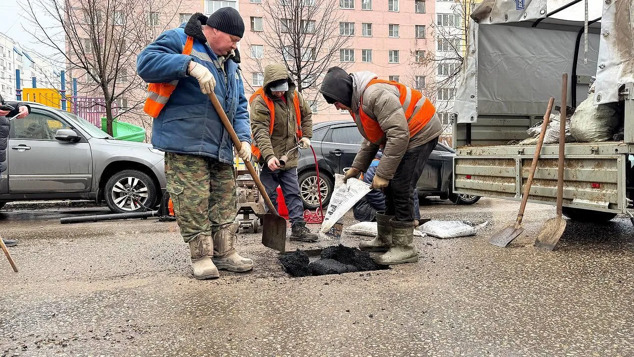 В Подольске устранили свыше 800 повреждений дорожного полотна в январе