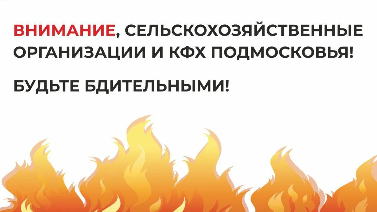Фермерским хозяйствам Подмосковья напомнили об опасности пала травы