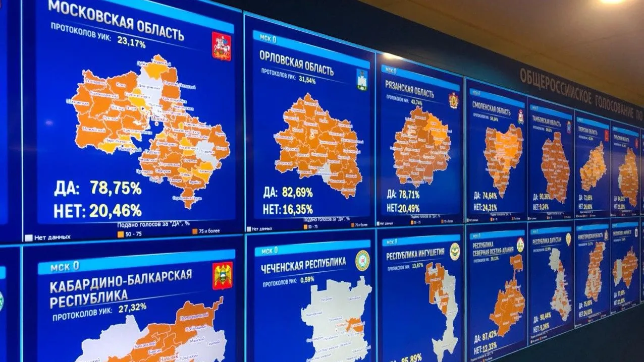 Подмосковье заняло первое место по количеству проголосовавших по Конституции в России