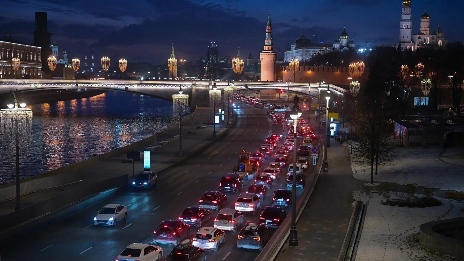В Москве зафиксировали 9‑балльные пробки