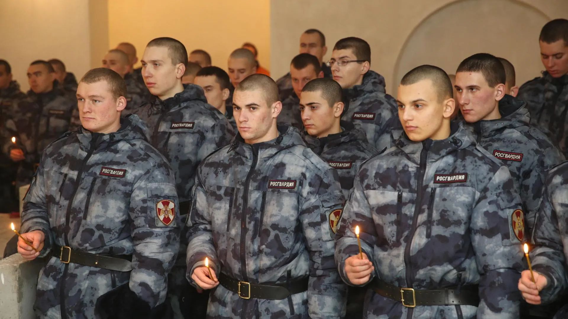Богослужение провели в строящемся главном храме Росгвардии в Балашихе