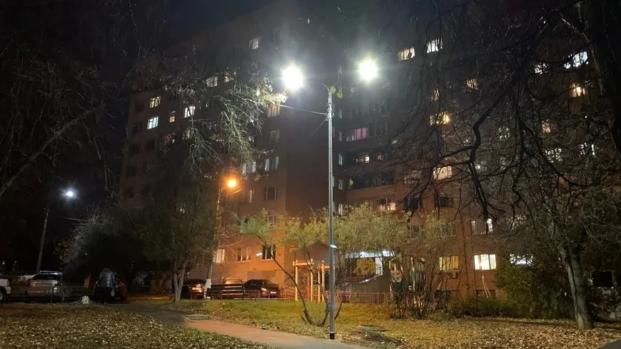Дополнительное освещение установили на Школьной улице в Подольске