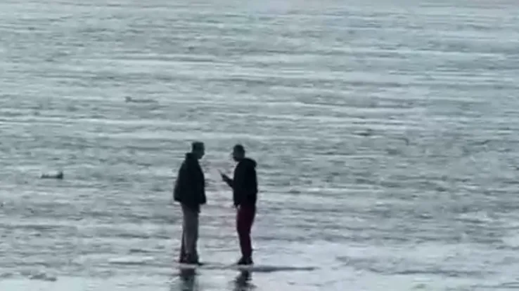 «Мамонтята» в Петербурге: мужчины отправились дрейфовать на льдине — видео