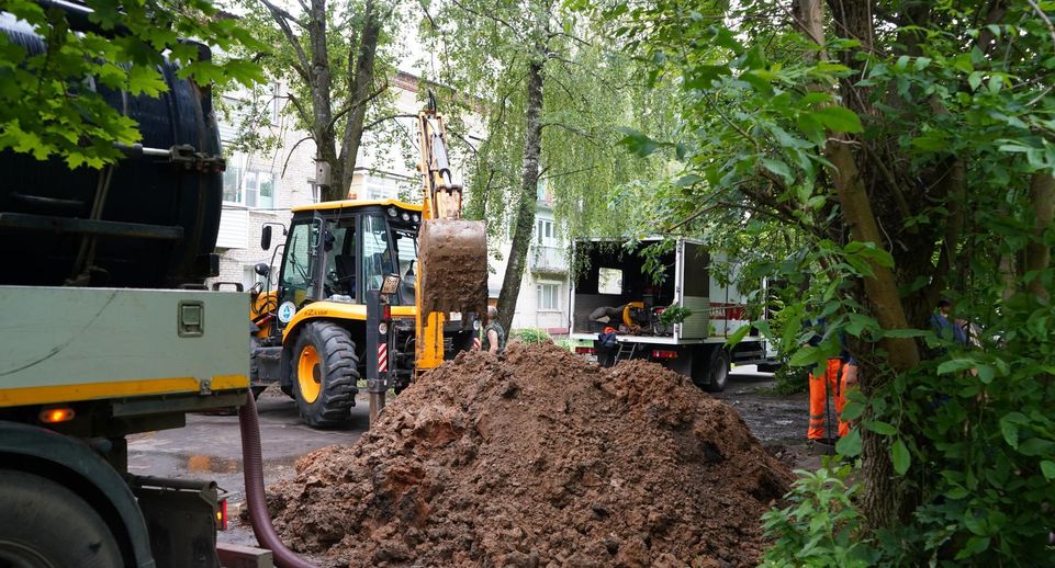На улице Полевой в Щелкове завершили ремонт сетей водоснабжения