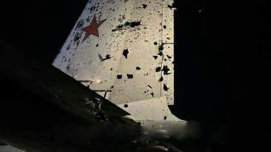 Военкор Котенок опубликовал фото подбитого реактивного самолета Ил‑22