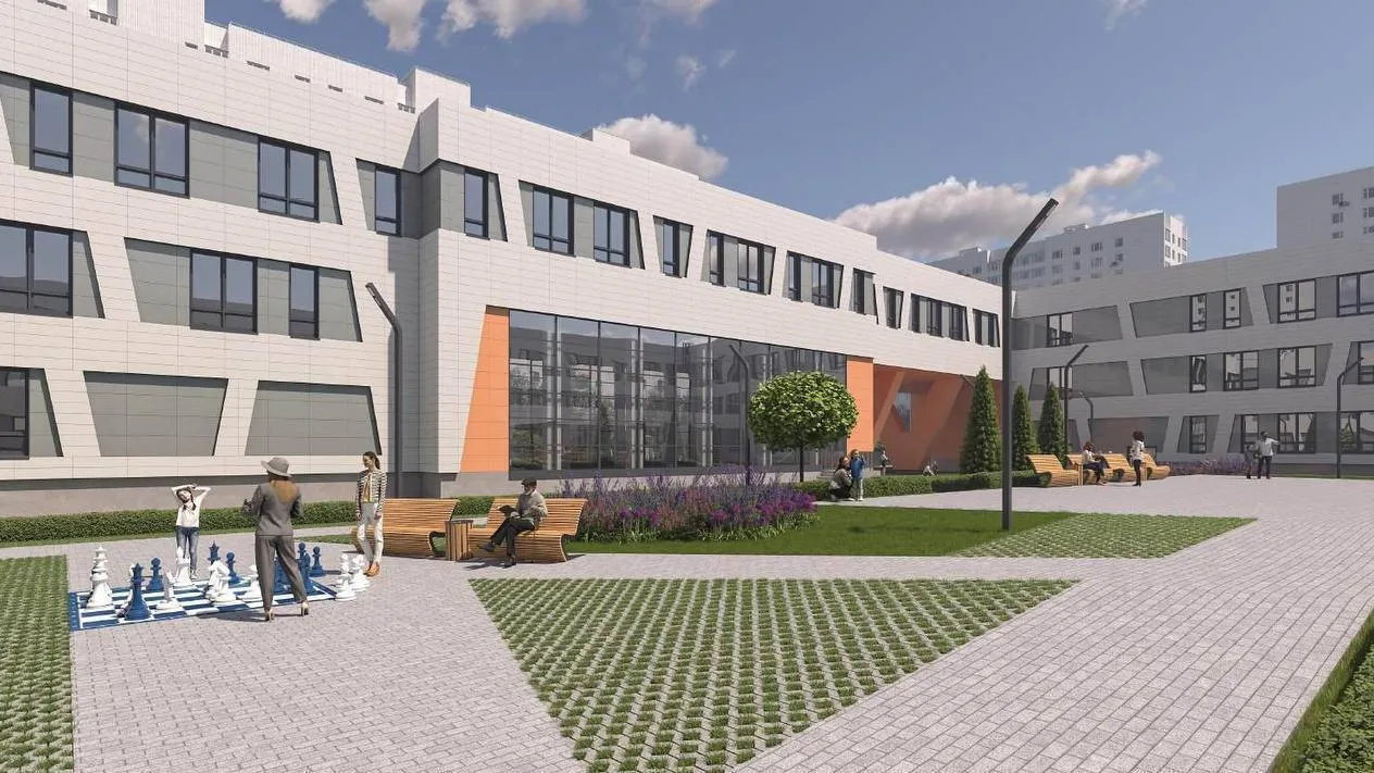 В строящейся школе Лосино-Петровского округа началась установка окон