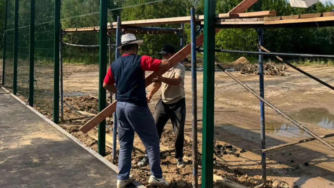 В Наро-Фоминске строят новую спортивную площадку