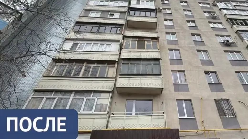 Подмосковные специалисты восстановили дом на улице Олимпийской в Мариуполе