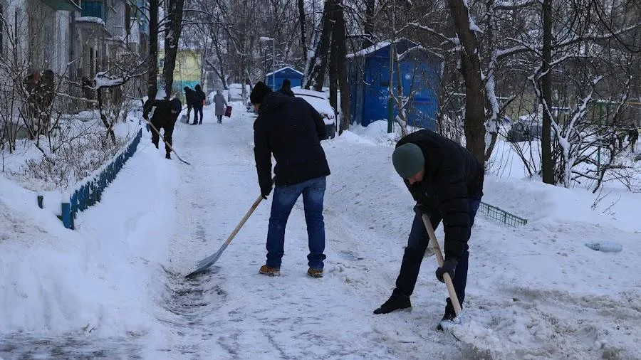 Более 400 чиновников и муниципальных служащих вышли на уборку снега в Дзержинском