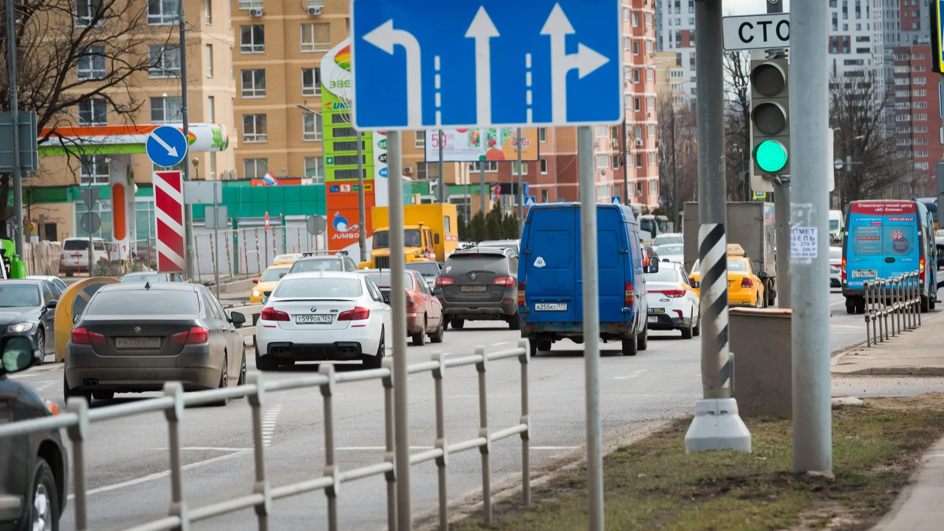 Пробка длиной более 2 км образовалась на трассе А‑107 в Подольске в субботу