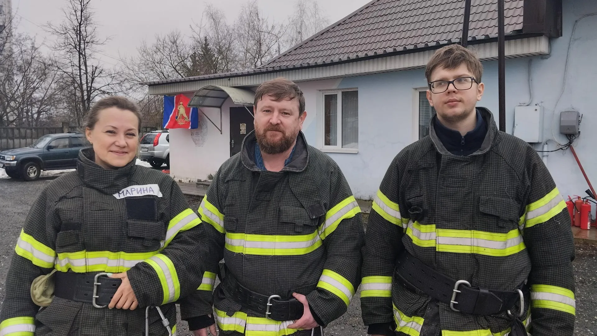В Красногорске прошли учения для местной добровольной пожарной команды